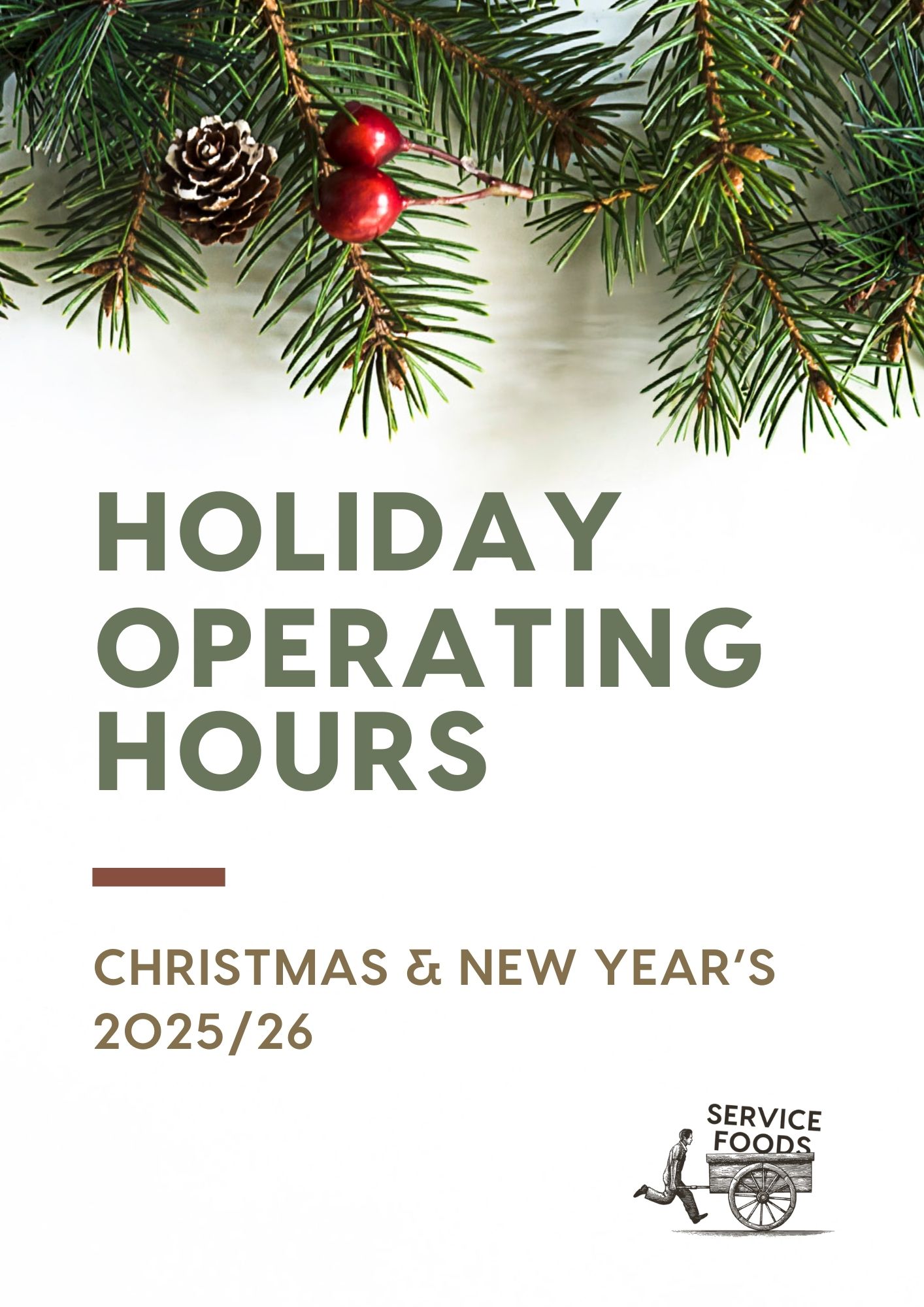 Christmas & New Years Public Holiday Hours