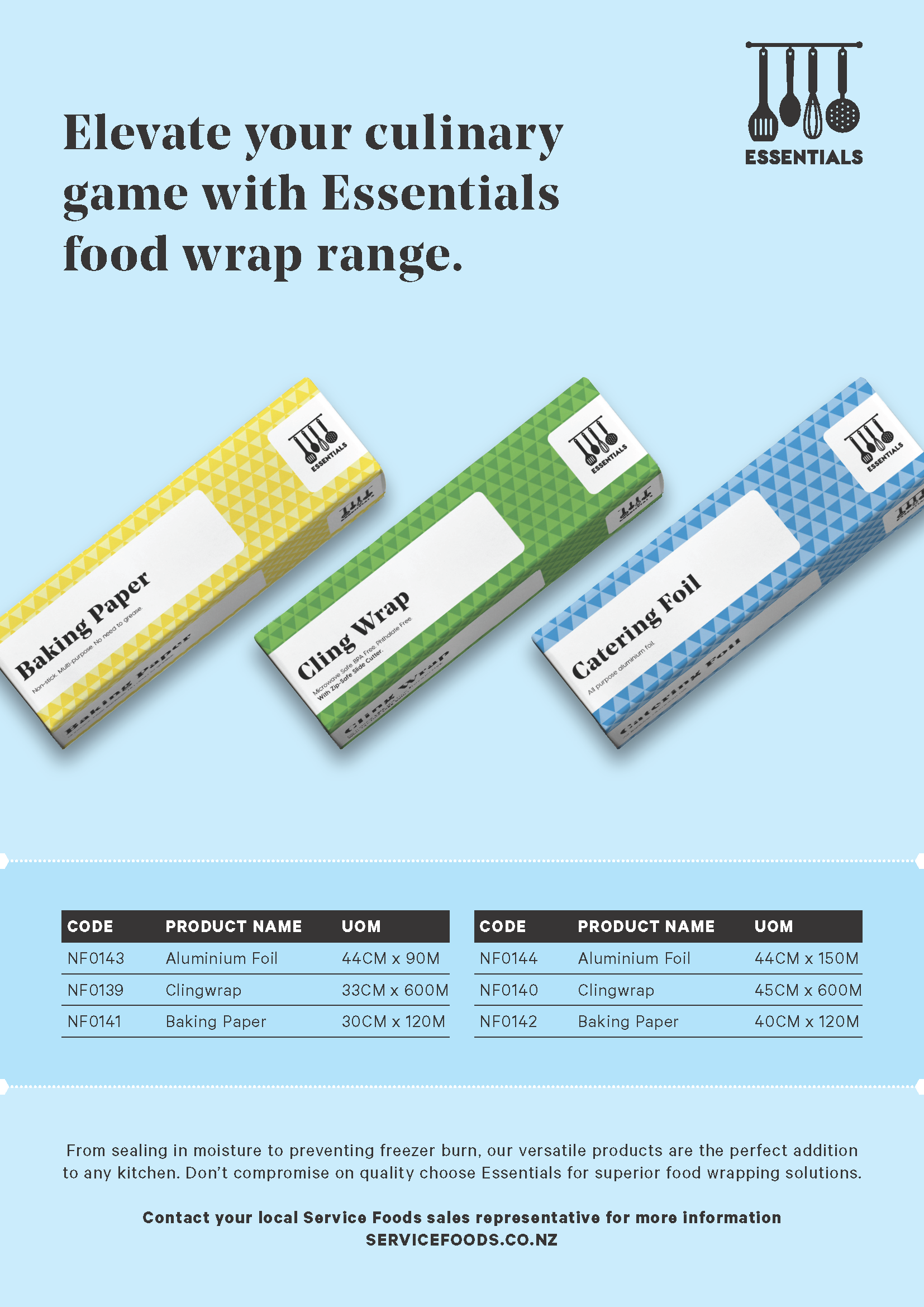 Essentials Food Wrap Range