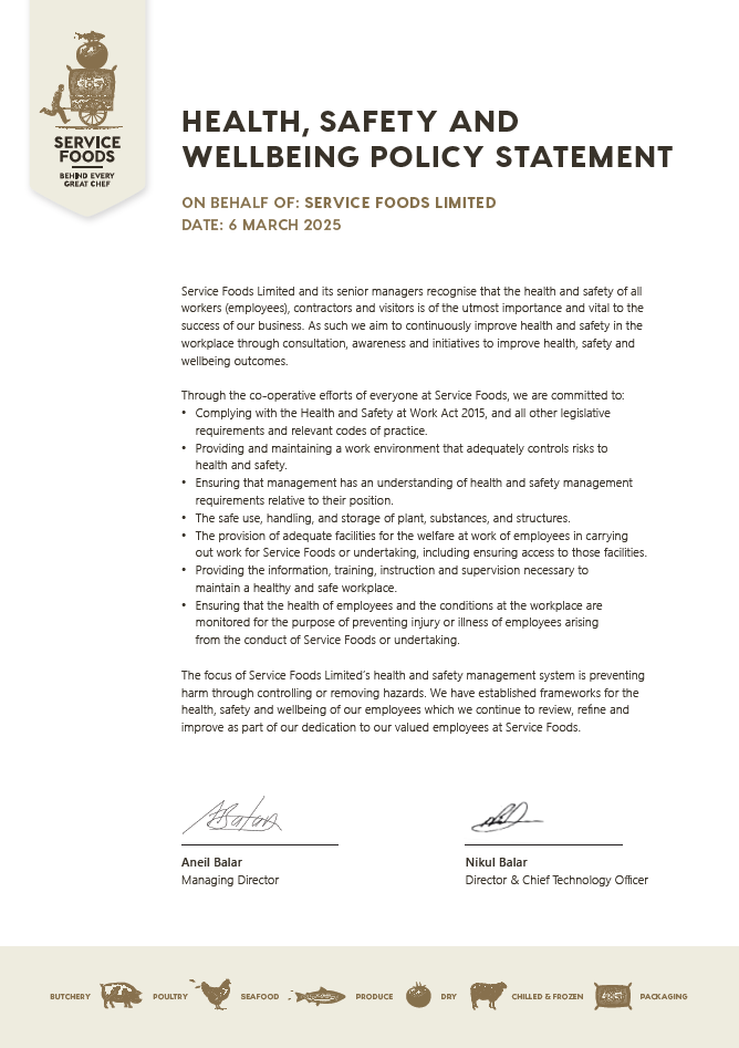 Health, Safety and Wellbeing Policy Statement 